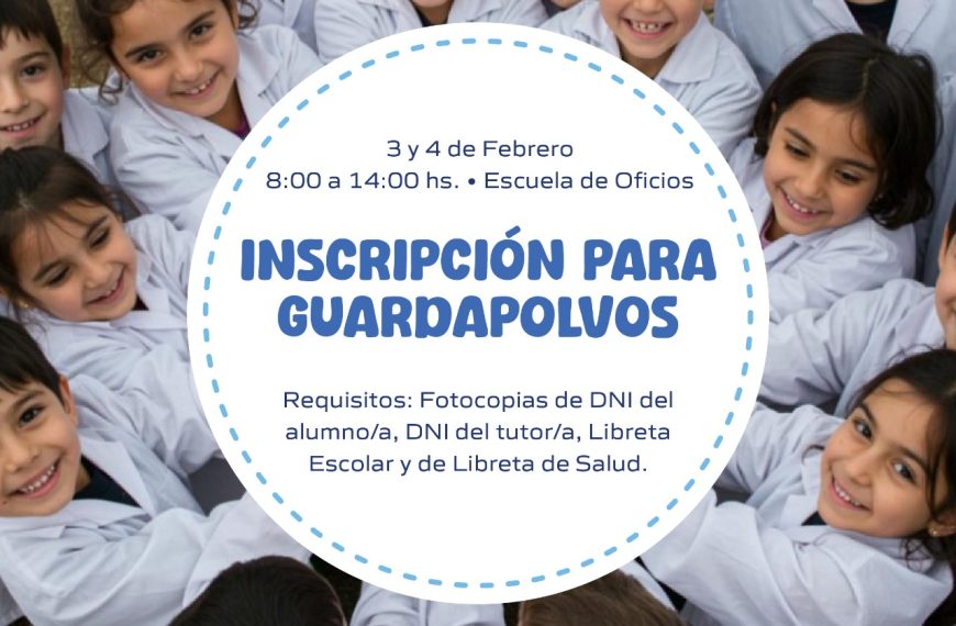 La municipalidad de Juana Koslay abrirá las inscripciones para la entrega de guardapolvos escolares