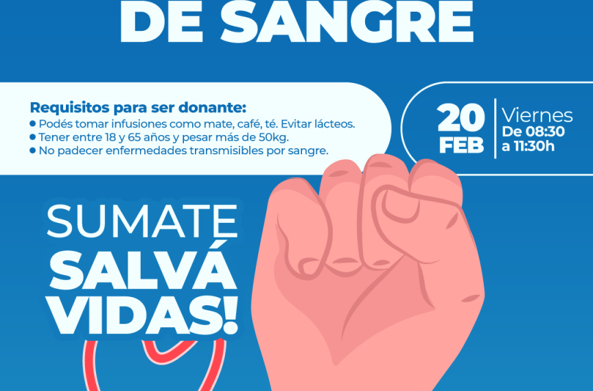 Convocan a una nueva jornada de donación de sangre