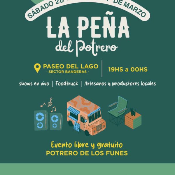 Potrero de los Funes se prepara para vivir una nueva peña en el Paseo del Lago