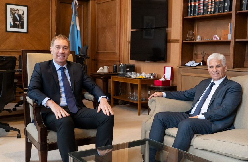 Claudio Poggi se reunió en Casa Rosada con Diego Santilli