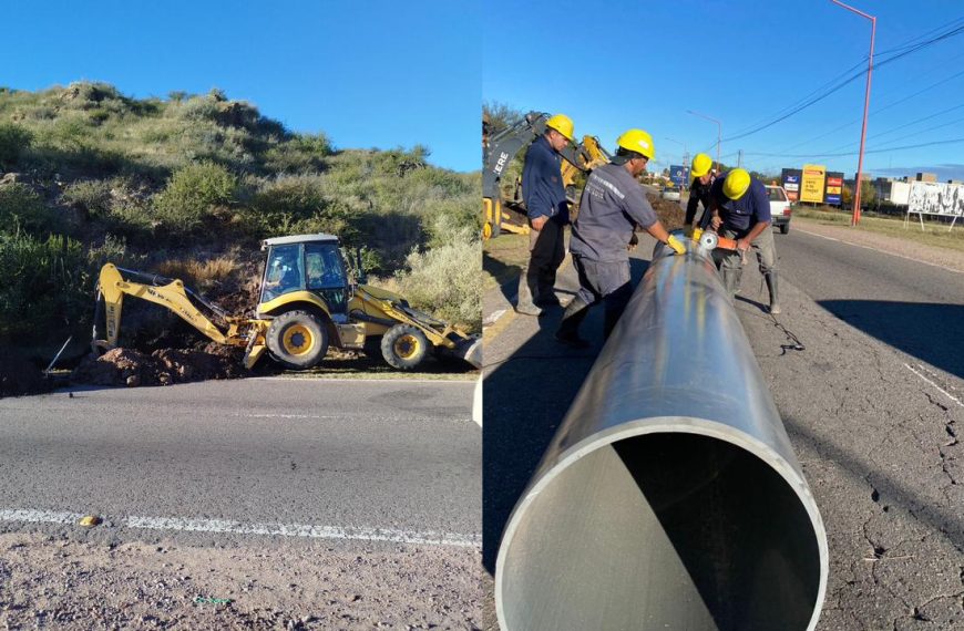 Quedó reparado el acueducto de Aguada II tras una rápida intervención municipal