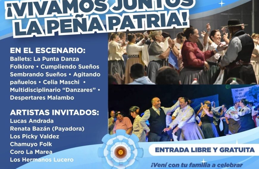 Para la vigilia al 25 de Mayo, la Municipalidad de La Punta organiza la Peña Patria
