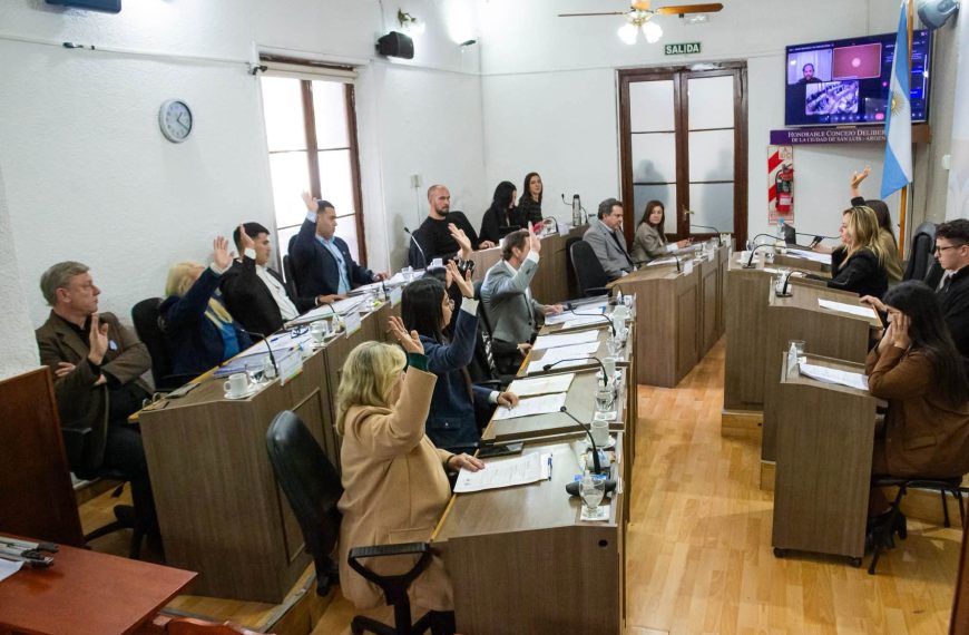 El Concejo Deliberante aprobó la Cuenta de Inversión 2025 del Municipio de San Luis