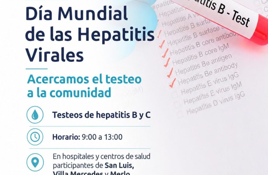 Realizarán testeos de hepatitis B y C en distintos centros de salud de la provincia
