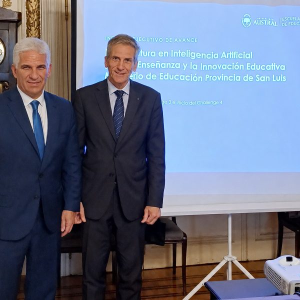 Poggi mantuvo una reunión de trabajo con referentes de la Universidad Austral