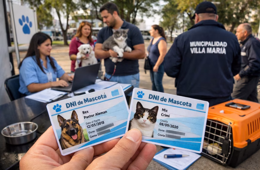 Una ciudad de Córdoba implementó el DNI obligatorio para perros y gatos: el trámite es gratuito y hay multas de hasta $844.000