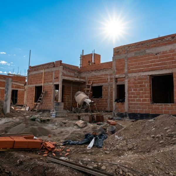 Los hogares de la Villa de Merlo avanzan con cubiertas, revoques e instalaciones