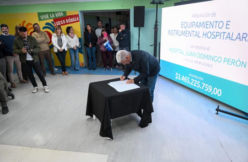 Poggi destinó más de $3.465 millones para equipar el Hospital ‘Juan Domingo Perón’